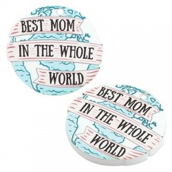 Plexi Acrylic Pendant Round "BEST MOM" 35mm