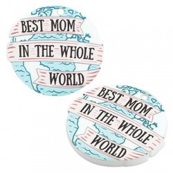 Plexi Acrylic Pendant Round "BEST MOM" 35mm