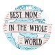 Πλέξι Ακρυλικό Μοτίφ Στρογγυλό "BEST MOM" 35mm
