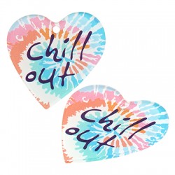 Πλέξι Ακρυλικό Μοτίφ Καρδιά "chill out" 45mm