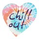 Πλέξι Ακρυλικό Μοτίφ Καρδιά "chill out" 45mm