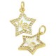 Colgante de Metal Laton Estella Esmaltada ´´Mama´´ con Circonitas 15x16mm