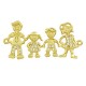 Zircon Brass Connector Family 32x18mm