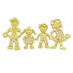 Connecteur en Laiton Zircon Famille 32 x 18 mm
