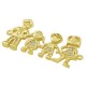 Connettore in Ottone Famiglia con Zirconi 32x18mm
