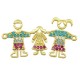 Zircon Brass Connector Family 29x17mm