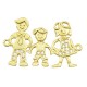 Conector de Metal Latón Familia con Circonitas 23x17mm