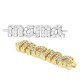 Conector de Metal Latón Mama con Circonitas 24x4mm