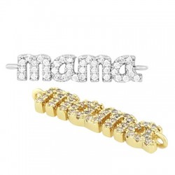 Connecteur en Laiton avec Zircone « mama » 24 x 4 mm