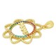 Ciondolo in Ottone con Zircone a Forma di Fiore Mama 23 mm