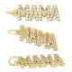 Ciondolo in Ottone con Zircone Mama 21X7 mm