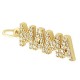 Ciondolo in Ottone con Zircone Mama 21X7 mm