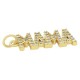 Breloque en Laiton avec Zircone « MAMA » 21 x 7 mm