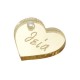 Plexi Acrylic Charm Heart "θεία" 17x14mm