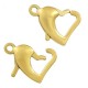 Stainless Steel 304 Lobster Clasp Heart 9x14mm