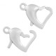 Stainless Steel 304 Lobster Clasp Heart 9x14mm