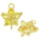 Breloque en Laiton avec Zircone en Forme de Fleur 8 x 10 mm