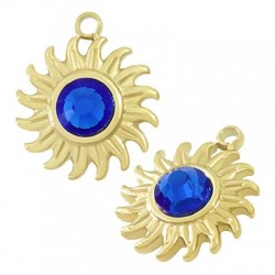 Ciondolo in Acciaio Inossidabile 304 Sole con Cristallo 12mm