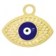 Enameled Stainless Steel Charm Evil Eye with Beads 20x17mm