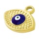Stainless Steel Charm Evil Eye w/ Beads & Enamel 20x17mm