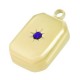 Stainless Steel Charm Octagon with Strass 9x13mm