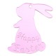 Plexi Acrylic Pendant Bunny "Happy Easter" 43x58mm