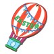Wooden Pendant Air Balloon "EASTER" 48x81mm