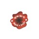 Πλέξι Ακρυλικό Στοιχείο Μαρτάκι Λουλούδι για Μακραμέ 21x20mm