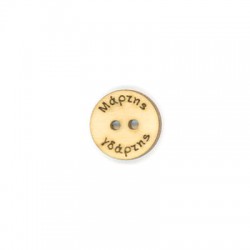 Ξύλινο Στοιχείο Κουμπί Μαρτάκι Στρογγυλό για Μακραμέ 18mm