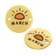 Stainless Steel 304 Connector Round "MARCH" w/ Enamel 15mm