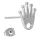 Boucles d'Oreilles Couronne avec fermeture papillon 11x10mm en Acier Inoxydable 304