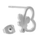 Boucles d'Oreilles Cœur avec Papillon & Fermoir 9mm en Acier Inoxydable 304