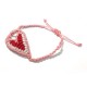 Braccialetto Macrame' con Cuore ~35x20mm