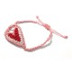 Knitted Bracelet Heart 35x20mm