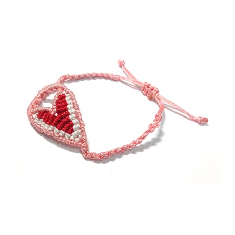 Knitted Bracelet Heart 35x20mm