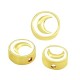 Passante in Metallo Ottone Rotondo Luna con Smalto 10mm