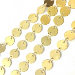 Brass Chain Round Links 8mm (Ø 0.3mm)