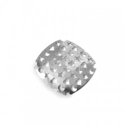 Charm in Argento 925 Quadrato Forato 25mm