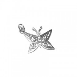 Colgante de Plata 925 Mariposa 29x27mm