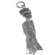 Argent 925 Garçon 37 x 7 mm