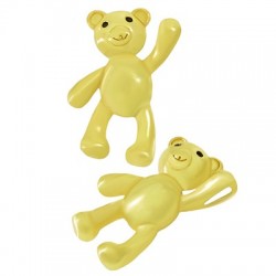 Brass Charm Bear w/ Zircon 14x22mm