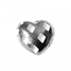 Charm in Argento 925 Cuore Forato 25mm