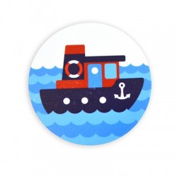 Plexi Acrylic Magnet Round Boat 60mm