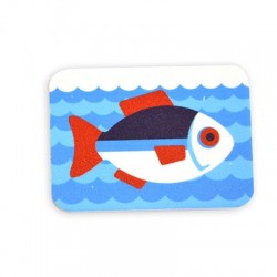 Plexi Acrylic Magnet Rectangular Fish 60x43mm