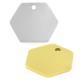 Colgante de Acero Inoxidable Chapa Hexagonal 20x17mm/1,35mm (Ø2mm)