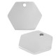 Colgante de Acero Inoxidable Chapa Hexagonal 20x17mm/1,35mm (Ø2mm)