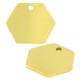 Ciondolo in Acciaio Inossidabile 304 Targhetta Esagonale 20x17mm/1.35mm  (Ø2mm)