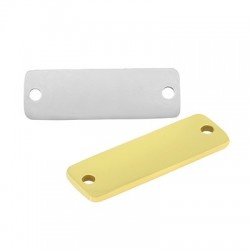 Intercalaire Étiquette 18x6mm/1.1mm (Ø1.5mm) en Acier Inoxydable 304