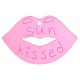 Plexi Acrylic Pendant Lips Mouth "sun kissed" 40x26mm