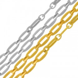 Chaîne maille Ovale 6.5x12.7mm/1.4mm en Acier Inoxydable 304